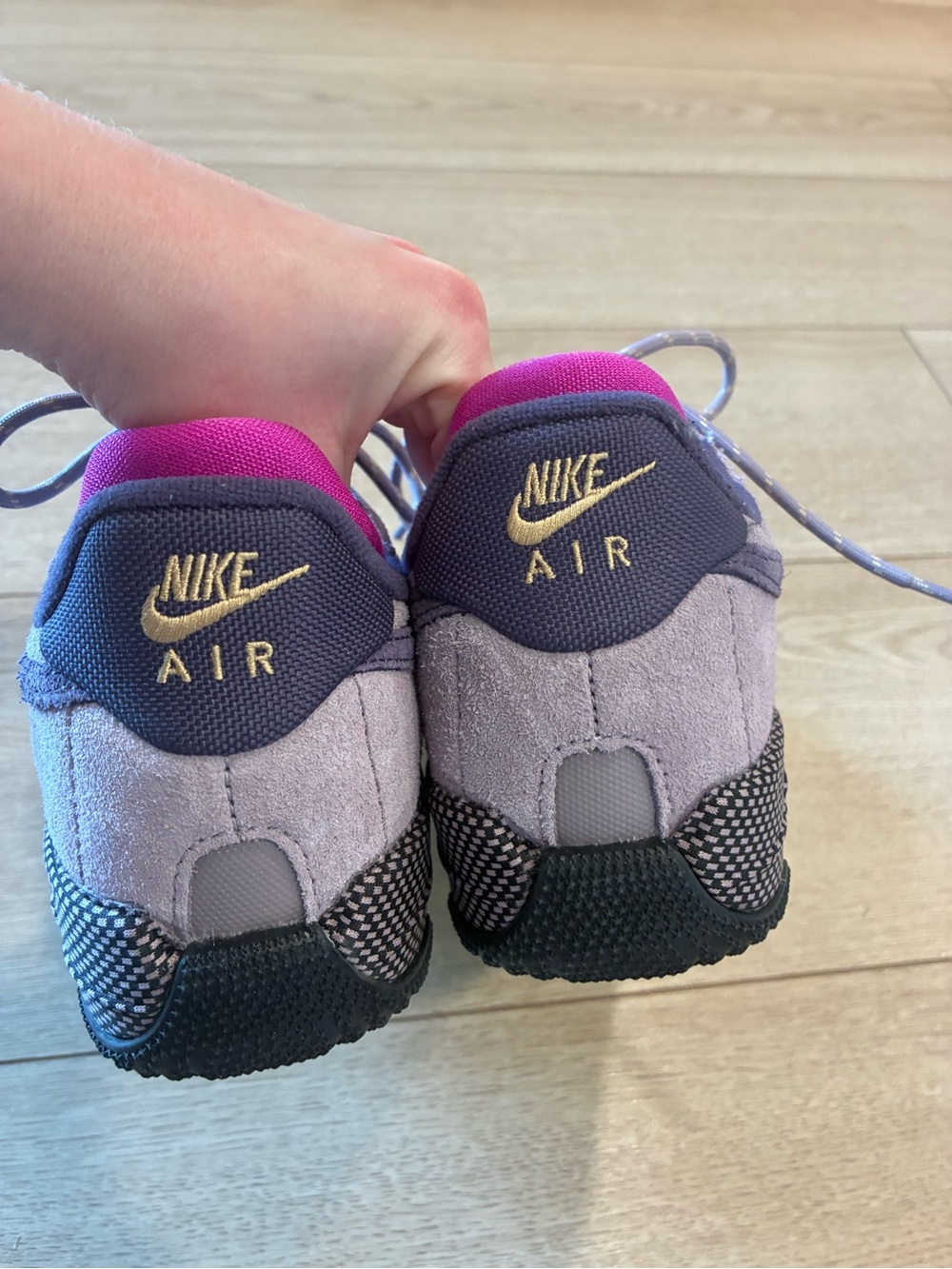 Nike Air Force 1 Wild Suede Mesh Sneakers Light Violet Ore Size 7 FZ2600-200 - Picture 6 of 9